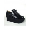 Black 3.1" Heel High Sexy Patent Leather Point Toe Ankle Straps Platform Girls Lolita Shoes