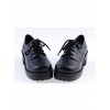 Black 2" High Heel Beautiful Synthetic Leather Round Toe Military Style Platform Girls Lolita Shoes