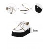 Punk White Zipper Decoration Lace-up Lolita Platform shoes