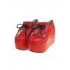 Red 3.9" Heel High Sexy Patent Leather Point Toe Ankle Straps Platform Girls Lolita Shoes