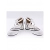 White & Black 2.6" High Heel Gorgeous Patent Leather Round Toe Criss Cross Straps Scalloped Platform Girls Lolita Shoes