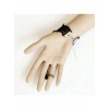 Black Lace Victorian Rose Lolita Bracelet And Ring Set