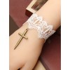 Cute White Lace Crucifix Pendant Lady Lolita Wrist Strap