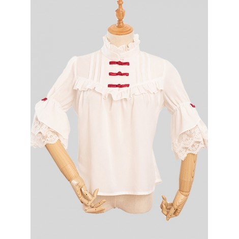 Magic Tea Party City Of Aurora Series Blouses Chinese Style Classic Lolita Short Sleeve Shirt