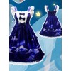 Dream Of Cloud Whale Series JSK Bowknot Navy Blue Sweet Lolita Sling Dress