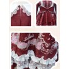 Full-blown Flowers Series Bowknot Ruffle Chiffon Sweet Lolita Long Sleeve Dress
