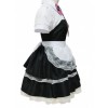 Black Short Sleeves Lace Sweet Cotton Cosplay Maid Costume