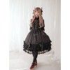 Chiffon Bowknot Lace Little Turtleneck Sweet Lolita Short Sleeves Dress