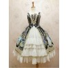 Crystal Rabbit Series Chiffon Printing Sweet Lolita Sling Dress