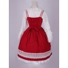 Cute Bowknot Pure Color Classic Lolita Sling Dress