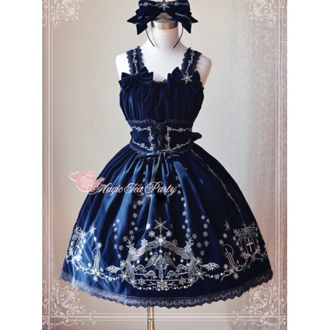 Magic Tea Party The Mass Of Winter Series Embroidery Classic Lolita Sling Dress