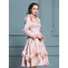Retro Pink Ruffles Elegant Classic Lolita Long Sleeve Dress