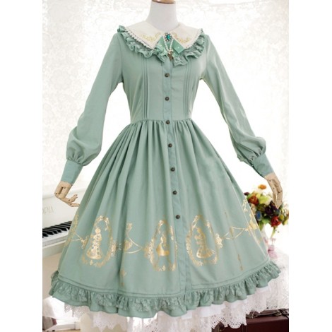 Alice In Wonderland Series OP Classic Lolita Long Sleeve Dress