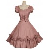 Bow Cotton Short Sleeves Classic Lolita Dress