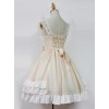 Crystal Love Series JSK Lace Ruffle Bowknot Classic Lolita Sling Dress