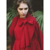 Elegant Red Horn Sleeve Butterfly Collar Classic Lolita Dress