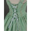 Green Simple Style Lace Hemline Dress