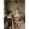 Magic Tea Party The Squirrel Couple's Afternoon Series Printing Sweet Lolita Sling Dress