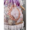 Purple Adorable Round Collar Detachable Sleeves Oil Painting Printed Lolita Dress