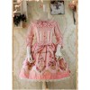Pink Lace And Bow Decoration Cotton Dress