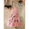 Pink Lace And Bow Decoration Cotton Dress