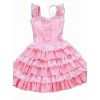 Pink Ruffles Cake Dress Slim Sweet Lolita Dress