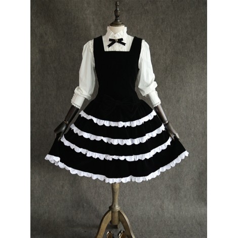 Black Velvet Classic Lolita Sleeveless Dress