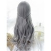 Lolita Wig Female Granny Grey Long Curly Hair Big Wave Set