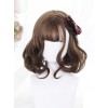 Air-bangs Cute Short Pear Flower Roll Brown Lolita Wig
