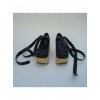 Black 3.7" Heel High Beautiful PU Round Toe Ankle Straps Platform Women Lolita Shoes