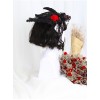 Air-bangs Egg Roll Head Natural Black Lolita Wig