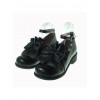 Black 1.4" Heel High Cute Patent Leather Round Toe Bow Decoration Platform Lady Lolita Shoes