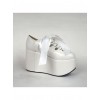 White 3.9" Heel High Cute Suede Point Toe Ankle Straps Platform Girls Lolita Shoes