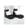 Black 3.1" Heel High Stylish Suede Round Toe Ankle Straps Platform Girls Lolita Shoes