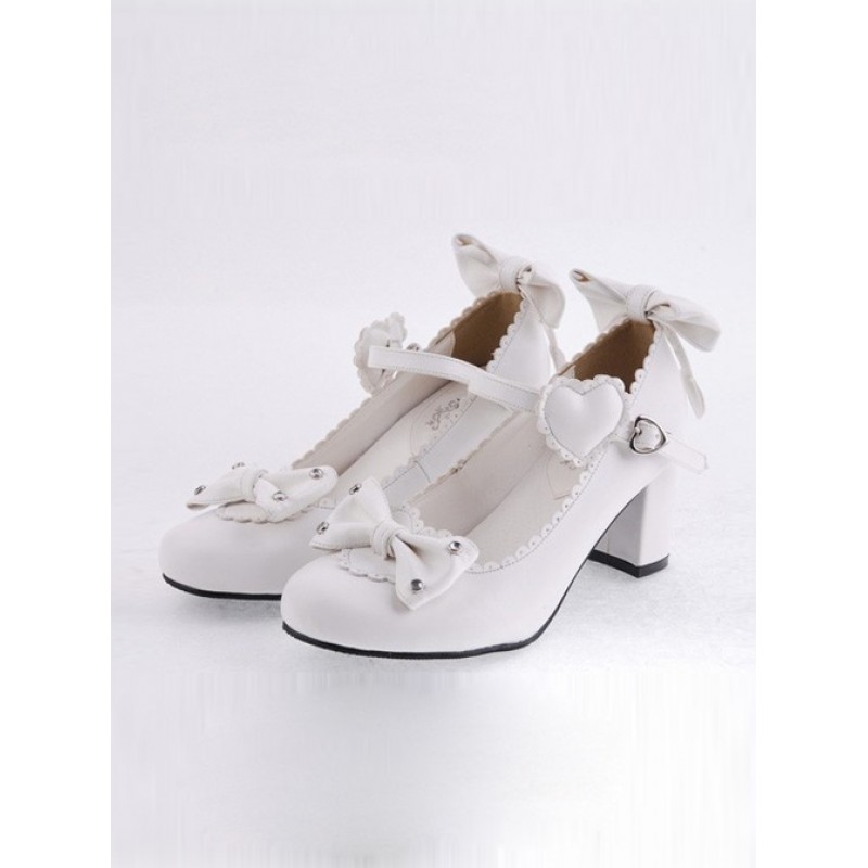 White 2.6" Heel...
