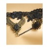 Gothic Black Lace Handmade Lolita Wrist Strap And Ring Suit