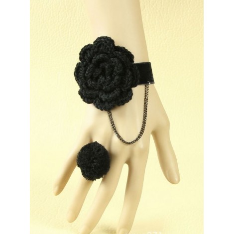 Retro Knitting Wool Floral Girls Lolita Wrist Strap