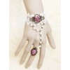 Cute Pink Rose Special Girls Lolita Wrist Strap And Ring
