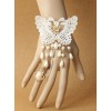 Retro Lace Butterfly Pearl Classic Lolita Bracelet And Finger Ring Set