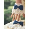 Bead Chain Bowknot Double Layer Lace Sweet Lolita Multicolor Hand Sleeves