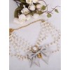 Anthony Cake Series Bowknot White Pearl Elegant Classic Lolita Necklace