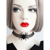 Halloween Spider Black Lace Gothic Lolita Necklace