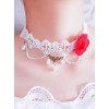 Pretty White Lace Floral Lolita Necklace