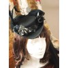 *Lady In Black* Series Retro Wool Gothic Lolita Feather Top Hat