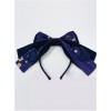 Kaguya Rabbit Series Gorgeous Design Bowknot Navy Blue Lolita Head Band