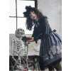 Love And Death Series Printing Bowknot Gray Black Lolita Head Band