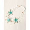 White Lace Starfish Pearl Hairband
