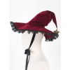 Velveteen Stars Lace Halloween Gothic Lolita Witch Hat