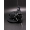 Crucifix Rose Feather Gothic Lolita Small Hat