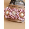 Palace Style Pink Cloth Pearl Flowers Lolita Hairpin